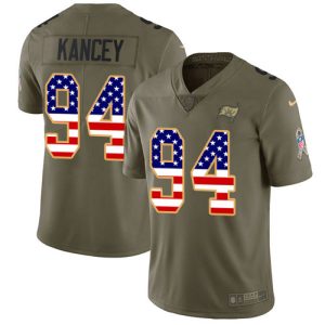 Top notch Buccaneers #94 Tom Brady Kancey Olive/USA Flag Youth Stitched NFL Limited 2017 Salute To Service Jersey