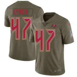 Amazing Buccaneers #47 Rob Gronkowski Lynch Olive Youth Stitched NFL Limited 2017 Salute to Service Jersey