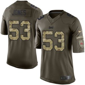 Amazing Buccaneers #53 Rob Gronkowski Jones Green Youth Stitched NFL Limited 2015 Salute To Service Jersey