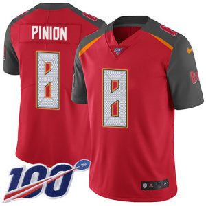 Top notch Buccaneers #8 Tom Brady Pinion Red Team Color Youth Stitched NFL 100th Season Vapor Untouchable Limited Jersey