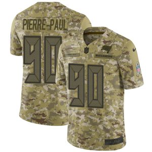 High quality Buccaneers #90 Tom Brady Pierre-Paul Camo Youth Stitched NFL Limited 2018 Salute to Service Jersey
