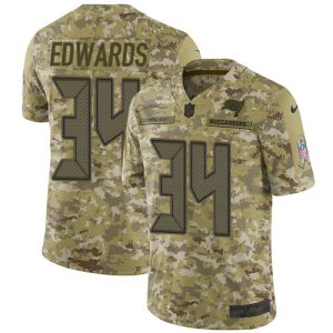 Top notch Buccaneers #34 Ronde Barber Edwards Camo Youth Stitched NFL Limited 2018 Salute To Service Jersey