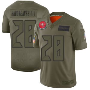 Superb Buccaneers #28 Ronde Barber Hargreaves III Camo Youth Stitched NFL Limited 2019 Salute to Service Jersey