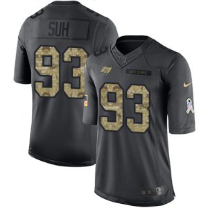 Top notch Buccaneers #93 Rob Gronkowski Suh Black Youth Stitched NFL Limited 2016 Salute to Service Jersey