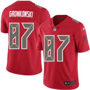 Superb Buccaneers #87 Ronde Barber Gronkowski Red Youth Stitched NFL Limited Rush Jersey