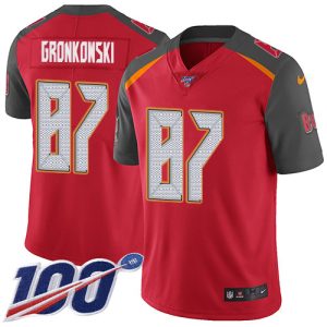 Top notch Buccaneers #87 Rob Gronkowski Gronkowski Red Team Color Youth Stitched NFL 100th Season Vapor Untouchable Limited Jersey