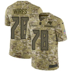 Top notch Buccaneers #78 Tom Brady Wirfs Camo Youth Stitched NFL Limited 2018 Salute To Service Jersey