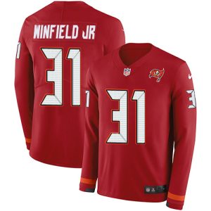 Delightful Buccaneers #31 Rob Gronkowski Winfield Jr. Red Team Color Youth Stitched NFL Limited Therma Long Sleeve Jersey