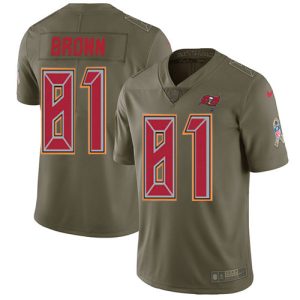 Top notch Buccaneers #81 Tom Brady Brown Olive Youth Stitched NFL Limited 2017 Salute To Service Jersey