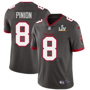 Amazing Tampa Bay Buccaneers #8 Bradley Pinion Youth Super Bowl LV Bound Pewter Alternate Vapor Limited Jersey