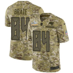 Top notch Buccaneers #84 Tom Brady Brate Camo Youth Super Bowl LV Bound Stitched NFL Limited 2018 Salute To Service Jersey