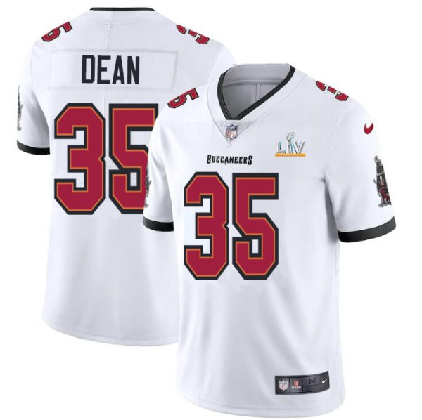 Outstanding Tampa Bay Buccaneers #35 Jamel Dean Youth Super Bowl LV Bound White Vapor Limited Jersey