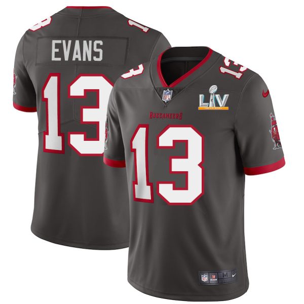 Exceptional Tampa Bay Buccaneers #13 Mike Evans Youth Super Bowl LV Bound Pewter Alternate Vapor Limited Jersey