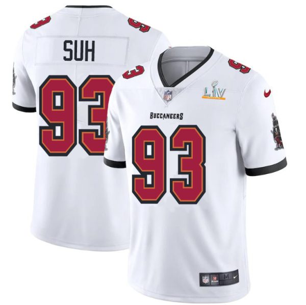 Premium Tampa Bay Buccaneers #93 Ndamukong Suh Youth Super Bowl LV Bound White Vapor Limited Jersey