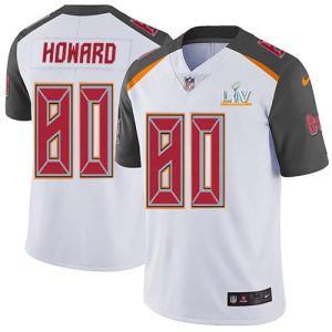 Amazing Buccaneers #80 Rob Gronkowski J. Howard White Youth Super Bowl LV Bound Stitched NFL Vapor Untouchable Limited Jersey