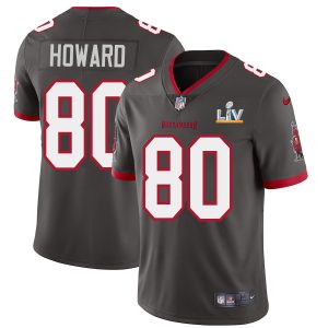 Exceptional Tampa Bay Buccaneers #80 O. J. Howard Youth Super Bowl LV Bound Pewter Alternate Vapor Limited Jersey