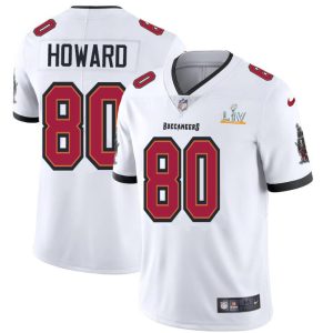 Amazing Tampa Bay Buccaneers #80 O. J. Howard Youth Super Bowl LV Bound White Vapor Limited Jersey