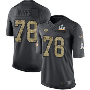 High quality Buccaneers #78 Ronde Barber Wirfs Black Youth Super Bowl LV Bound Stitched NFL Limited 2016 Salute to Service Jersey