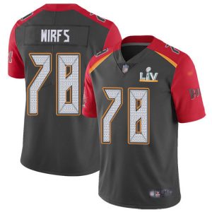 Top notch Buccaneers #78 Ronde Barber Wirfs Gray Youth Super Bowl LV Bound Stitched NFL Limited Inverted Legend Jersey