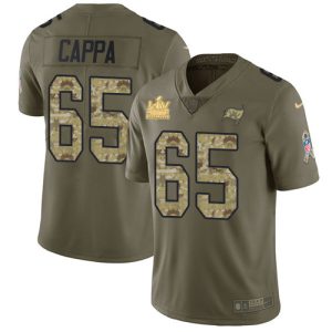 Top notch Buccaneers #65 Ronde Barber Cappa Olive/Camo Youth Super Bowl LV Champions Patch Stitched NFL Limited 2017 Salute To Service Jersey
