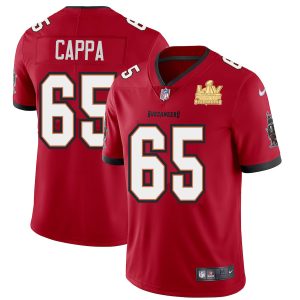 Amazing Tampa Bay Buccaneers #65 Alex Cappa Youth Super Bowl LV Champions Patch Red Vapor Limited Jersey