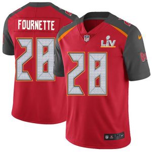 Top notch Tampa Bay Buccaneers #28 Leonard Fournette Red Team Color Youth Super Bowl LV Bound Stitched NFL Vapor Untouchable Limited Jersey