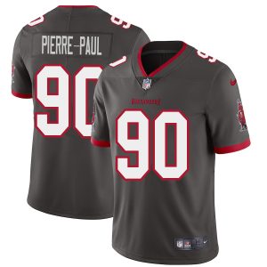 Superb Tampa Bay Buccaneers #90 Jason Pierre-Paul Youth Pewter Alternate Vapor Limited Jersey