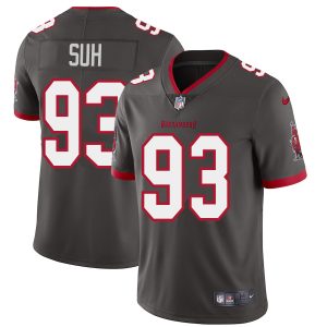 Amazing Tampa Bay Buccaneers #93 Ndamukong Suh Youth Pewter Alternate Vapor Limited Jersey