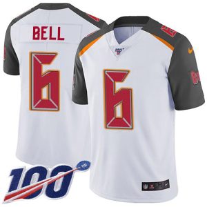 Amazing Buccaneers #6 Ronde Barber Bell White Youth Stitched NFL 100th Season Vapor Untouchable Limited Jersey