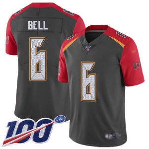 Delightful Buccaneers #6 Ronde Barber Bell Gray Youth Stitched NFL Limited Inverted Legend 100th Season Jersey