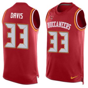 Delightful Buccaneers #33 Rob Gronkowski Davis III Red Team Color Men's Stitched NFL Limited Tank Top Jersey