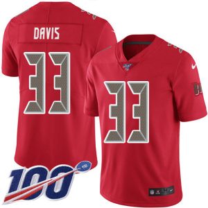 Delightful Buccaneers #33 Tom Brady Davis III Red Men's Stitched NFL Limited Rush 100th Season Jersey