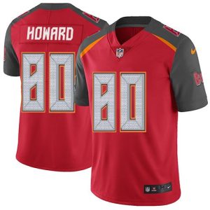 Top notch Buccaneers #80 Rob Gronkowski J. Howard Red Team Color Men's Stitched NFL Vapor Untouchable Limited Jersey