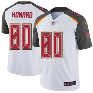 Top notch Buccaneers #80 Ronde Barber J. Howard White Men's Stitched NFL Vapor Untouchable Limited Jersey