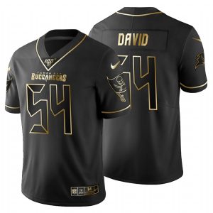 Superb Tampa Bay Buccaneers #54 Lavonte David Men's Black Golden Limited NFL 100 Jersey