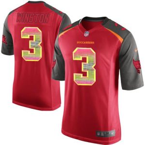 Delightful Buccaneers #3 Ronde Barber Winston Red Team Color Men's Stitched NFL Limited Strobe Jersey