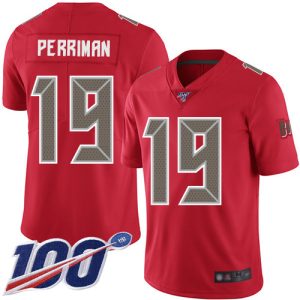 Amazing Buccaneers #19 Rob Gronkowski Perriman Red Men's Stitched NFL Limited Rush 100th Season Jersey