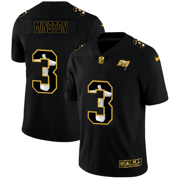 Delightful Tampa Bay Buccaneers #3 Jameis Winston Men's Carbon Black Vapor Cristo Redentor Limited NFL Jersey