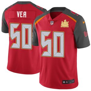 Premium Buccaneers #50 Rob Gronkowski Vea Red Team Color Men's Super Bowl LV Champions Patch NFL Vapor Untouchable Limited Jersey
