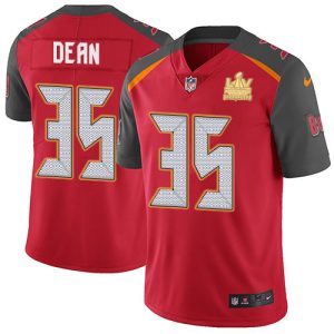 Outstanding Buccaneers #35 Ronde Barber Dean Red Team Color Men's Super Bowl LV Champions Patch NFL Vapor Untouchable Limited Jersey