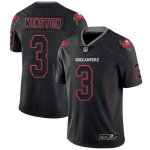 Fantastic Buccaneers #3 Tom Brady Winston Lights Out Black Men's Stitched NFL Limited Rush Jersey