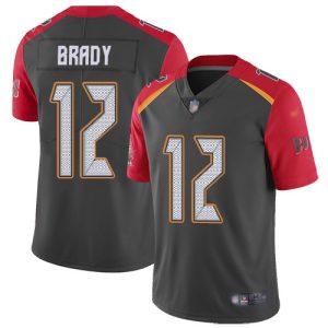 Amazing Buccaneers #12 Tom Brady Brady Gray Men's Stitched NFL Limited Inverted Legend Jersey