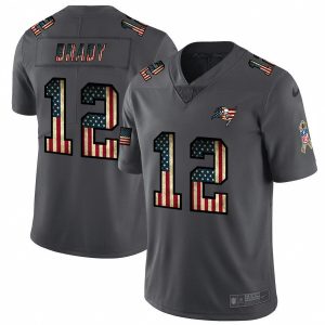 Delightful Buccaneers #12 Ronde Barber Brady 2018 Salute To Service Retro USA Flag Limited NFL Jersey
