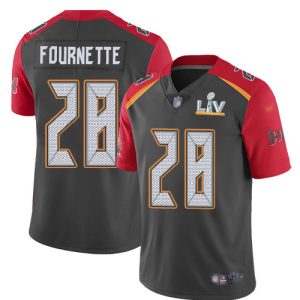 Superb Tampa Bay Buccaneers #28 Leonard Fournette Gray Men's Super Bowl LV Bound Stitched NFL Limited Inverted Legend Jersey