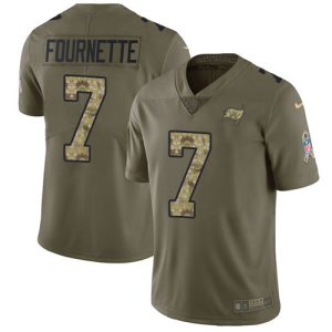 Premium Tampa Bay Buccaneers #7 Leonard Fournette Olive/Camo Men's Stitched NFL Limited 2017 Salute To Service Jersey