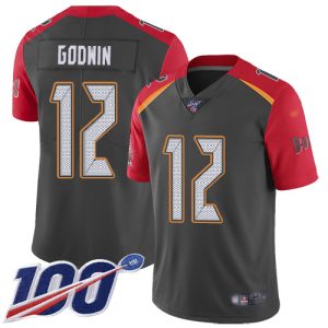 Fantastic Buccaneers #12 Ronde Barber Godwin Gray Men's Stitched NFL Limited Inverted Legend 100th Season Jersey