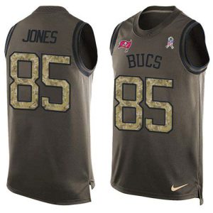 Superb Buccaneers #85 Ronde Barber Jones Green Men's Stitched NFL Limited Salute To Service Tank Top Jersey