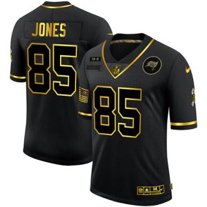 Superb Tampa Bay Buccaneers #85 Julio Jones Men's 2020 Salute To Service Golden Limited NFL Jersey Black