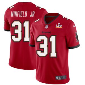 Top notch Tampa Bay Buccaneers #31 Antoine Winfield Jr. Men's Super Bowl LV Bound Red Vapor Limited Jersey