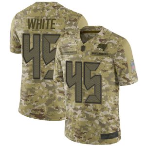 Fantastic Buccaneers #45 Tom Brady White Camo Men's Stitched NFL Limited 2018 Salute To Service Jersey